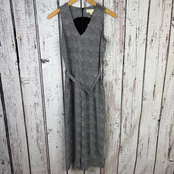 MICHAEL Michael Kors Pants - 🏷️NWT Michael Michael Kors SZ 0P Petite Cropped Crepe Jumpsuit Belted Sleeveless